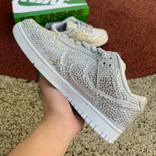 Dunk low X Swarovski "Pure Platinium"